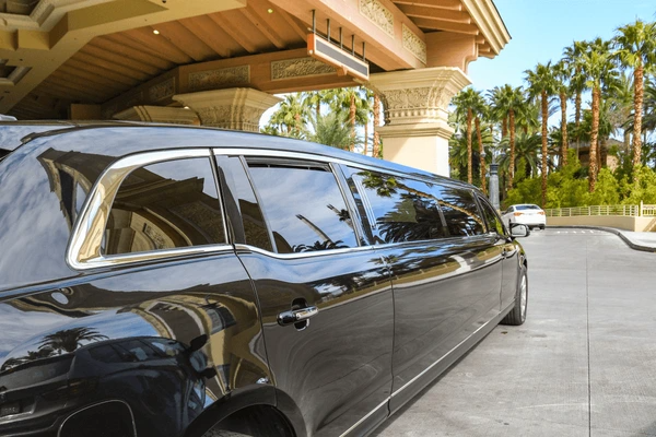 Hotel Limousines Sydney luxury chauffeur vehicle arriving at premium hotel entrance