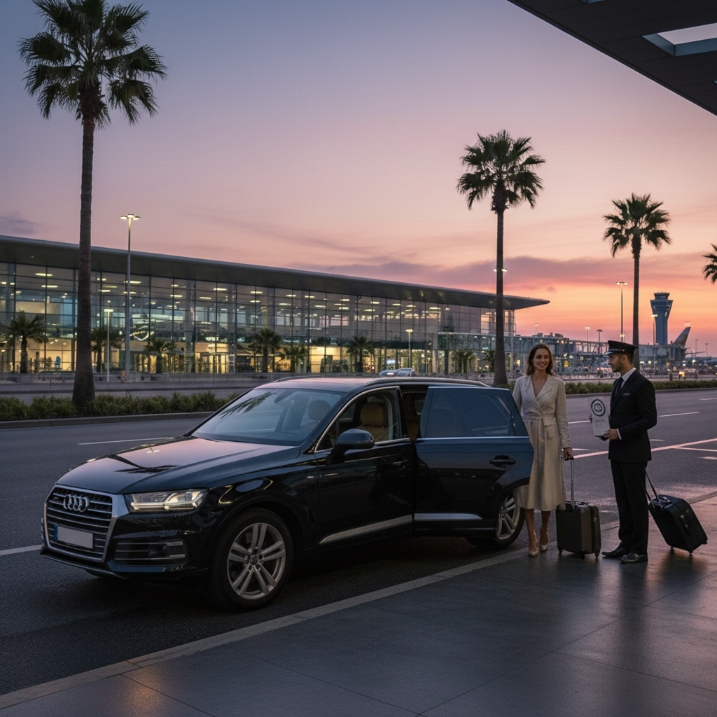 Cab Charge Taxi Sydney Airport service with professional chauffeur assisting passenger at Sydney Airport for premium airport transfer.